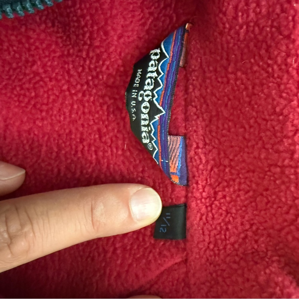 Patagonia Red Bomber Jacket Plush Fleece
